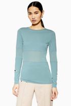 *long Sleeve Slim Fit T-shirt By Topshop Boutique