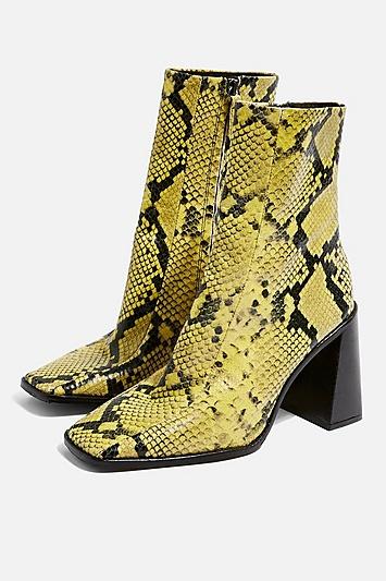 Topshop Hurricane Neon High Ankle Boots