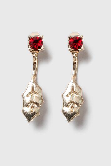 Topshop Christmas 'happy Holly Days' Earrings