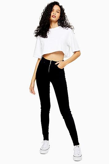 Topshop Tall Zip Front Jamie Jeans