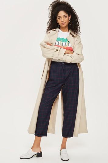 Topshop Window Check Tapered Pants