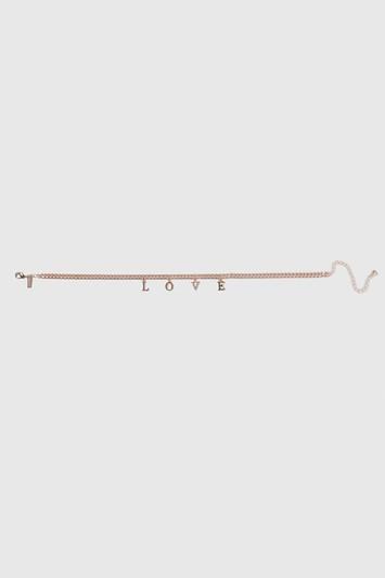 Topshop Love Word Choker Necklace