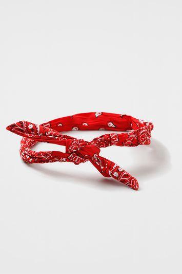 Topshop Paisley Bow Head Scarf