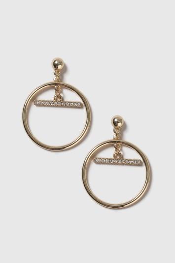 Topshop Rhinestone Bar Loop Earring