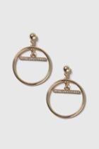Topshop Rhinestone Bar Loop Earring