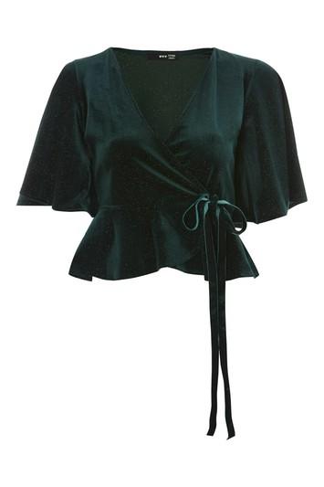 Topshop *atina Wrap Top By Tfnc