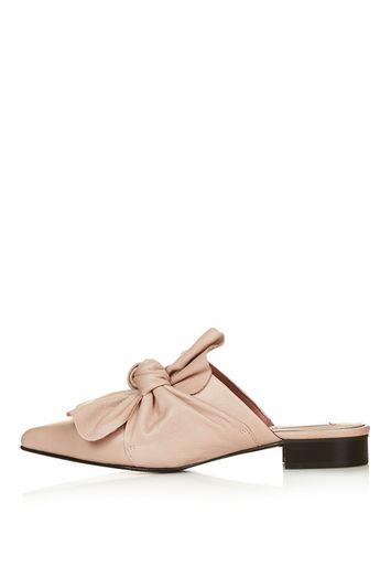 Topshop Limited Edition Pistachio Bow Mules