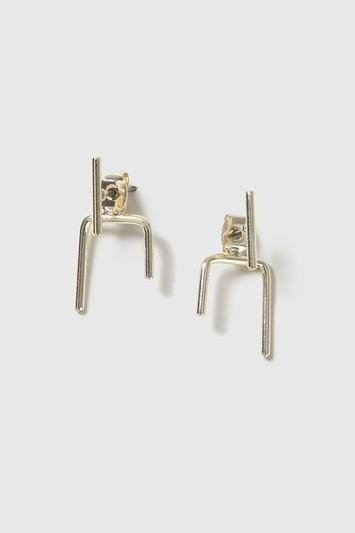 Topshop Bar Front And Back Earring