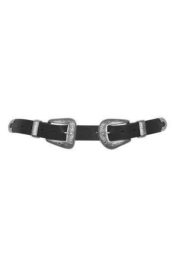 Topshop Pu Double Buckle Belt