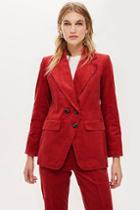 Topshop Corduroy Double Breasted Blazer