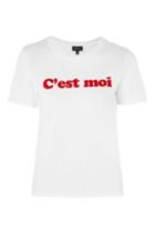 Topshop Petite 'c'est Moi' T-shirt