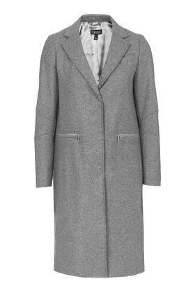 Topshop Raw Edge Crombie Coat
