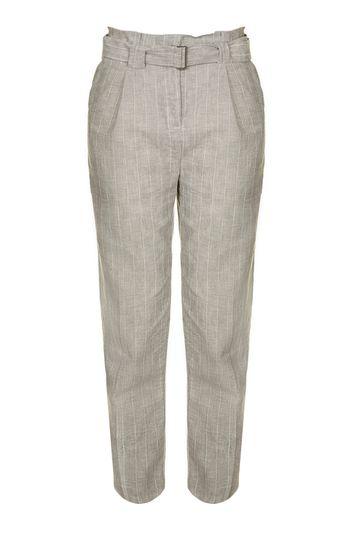 Topshop Belted Peg Leg Trousers