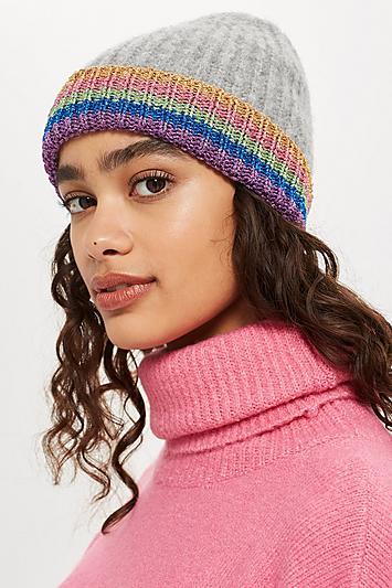 Topshop Rainbow Beanie