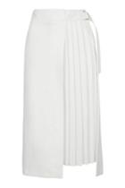 Topshop Pleat Detailed Midi Skirt