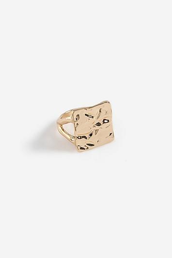 Topshop *textured Square Ring