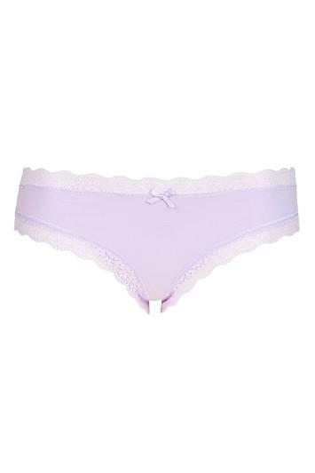Topshop Cotton Lace Trim Mini Knickers