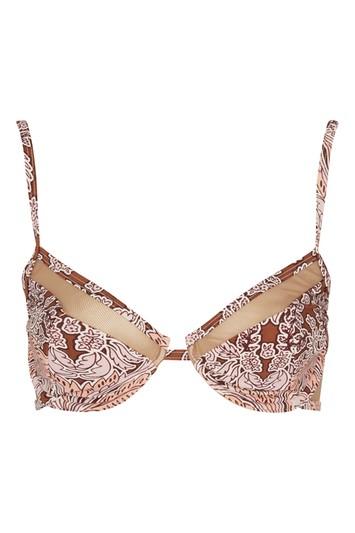 Topshop *floral Bikini Top By Somedays Lovin'