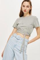 Topshop Tie Crop T-shirt