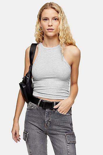 Topshop Silver Premium Racer Vest