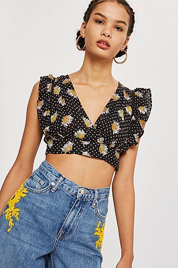 Topshop Spot Print Sun Top