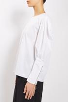 Topshop Statment Sleeve Cotton Top By Boutique