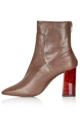 Topshop Master Torotoise Heel Boots