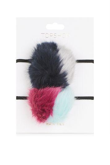 Topshop Double Pom Hair Ties