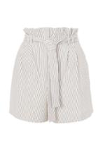 Topshop Petite Stripe Belted Shorts