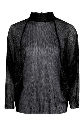 Topshop Metallic Tie Back Batwing