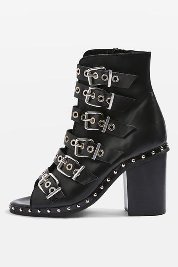 Topshop Happy Buckle Open Boots