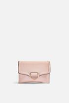 Topshop Carly Pink Crinkle Clutch Bag