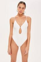 Topshop Ribbed Ring Swimsuit