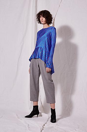 Topshop *cutabout Striped Long Sleeve Top By Boutique