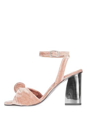 Topshop Rocksy Spot Velvet Sandals