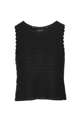 Topshop Square Stitch Crochet Vest