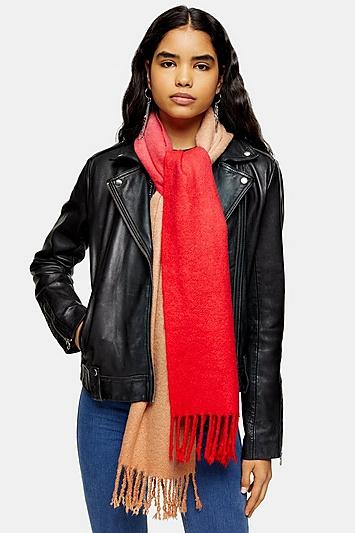 Topshop Red Ombre Scarf