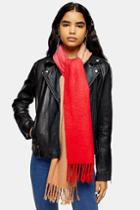Topshop Red Ombre Scarf