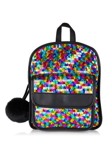 Topshop *sequin Backpack By Skinny Dip