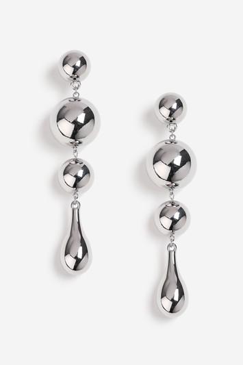 Topshop *graduated Ball Drop Earrings