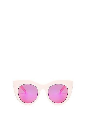 Skinny Dip *amelie Milky Pink Chunky Sunglasses By Skinnydip