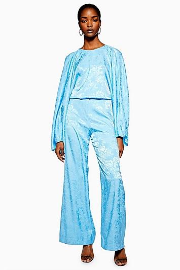 Topshop *jacquard Jumpsuit By Boutique