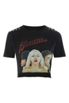 Topshop Blondie Stud Crop T-shirt By Wild Affair