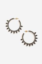 Topshop *stone Point Hoops