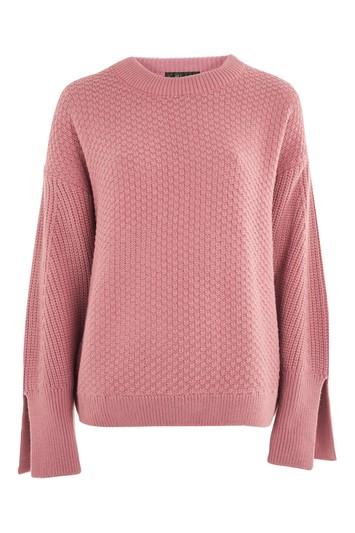 Topshop Tall Moss Stitch Jumper