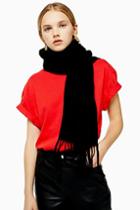 Topshop Black Recycled Super Soft Scarf