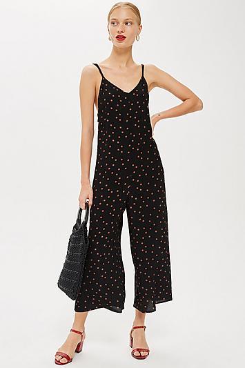 Topshop Polka Spot Slouch Jumpsuit