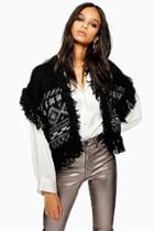 Topshop Fringed Waistcoat