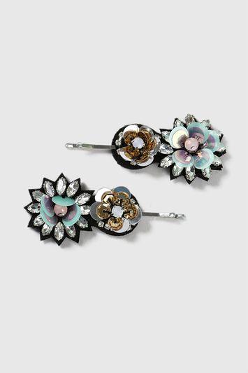 Topshop Sequin And Rhinestone Hair Clips