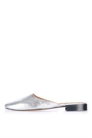 Topshop Kava Metallic Mule